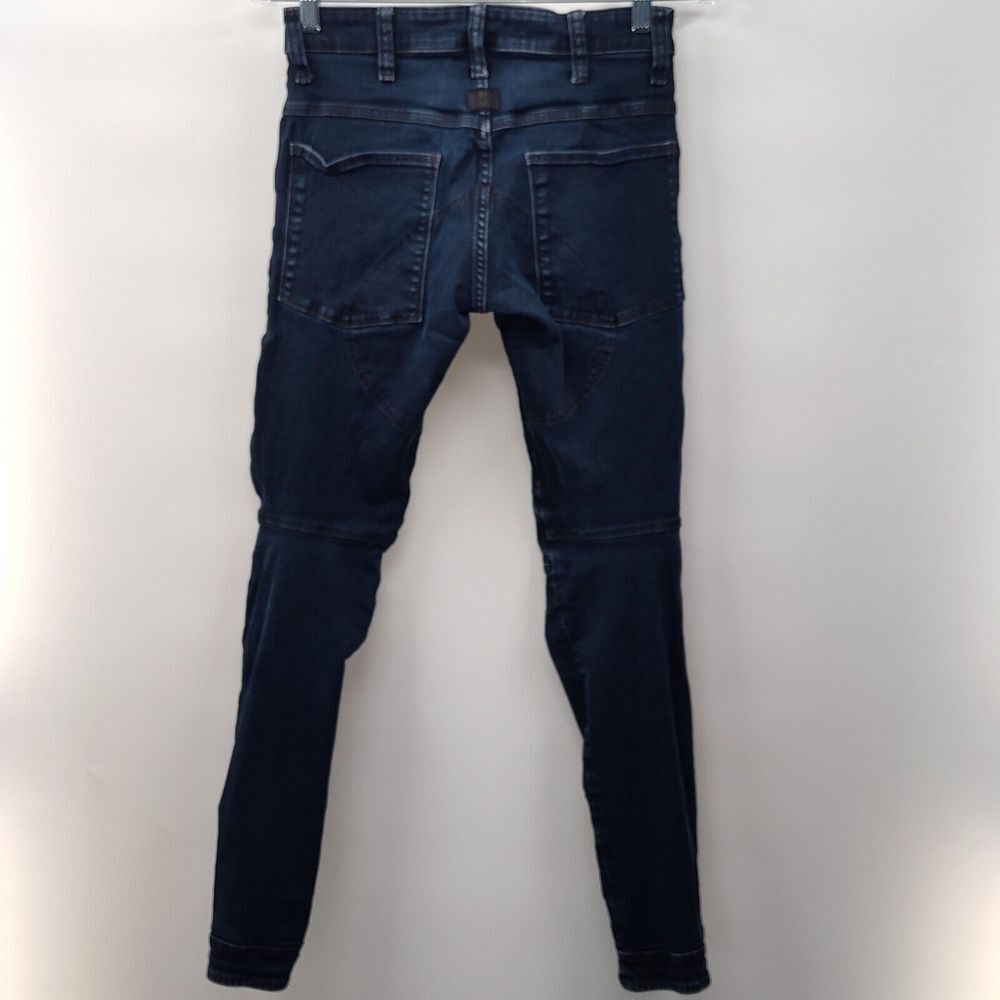 G-Star Raw Jeans Womens 29 *26* Blue 5620 Super‎ Slim Skinny Moto Denim - Picture 4 of 6